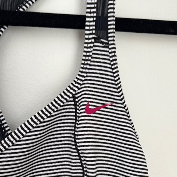 Nike black and White Striped Tank Top - Picture 2 of 4